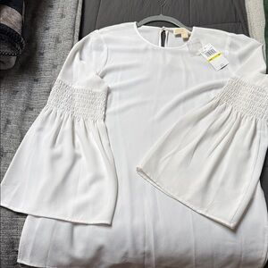 Michael Kors Cream Textured Top